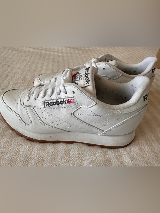 Reebok Classic Leather White Sneakers Men’s size 7 or Women’s size 8.5 - Picture 3 of 5